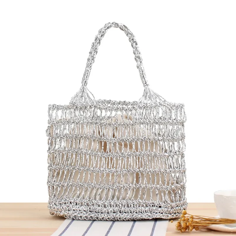 Vacation Beach Portable Straw Bag