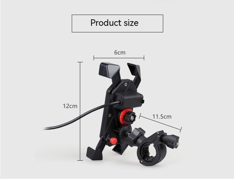Motorcycle Cellphone USB Charger Bracket