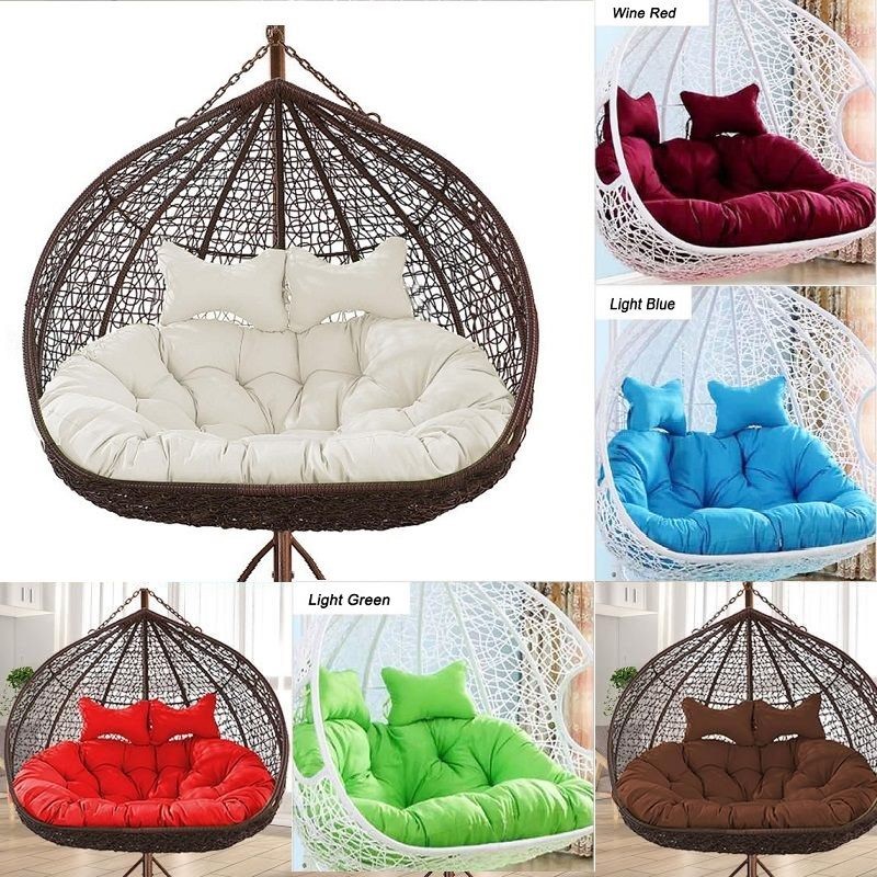 Cushion Pad Seat Set High Quality For Double Hanging Basket Chair - Beige
