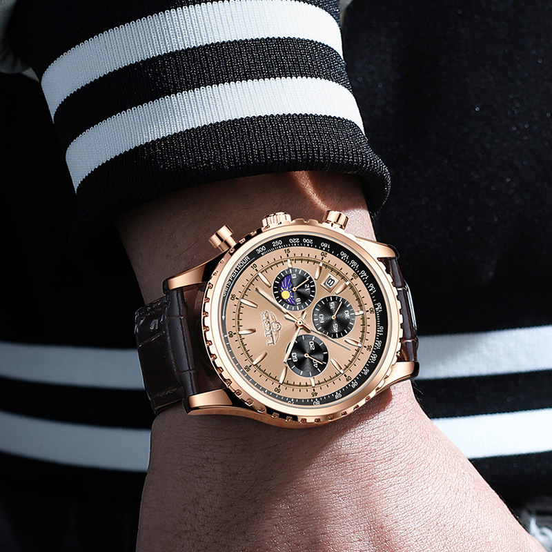 New Men's Multifunctional Waterproof Watch