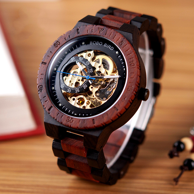 Automatic Wooden Mechanical Luxury Men's Watch