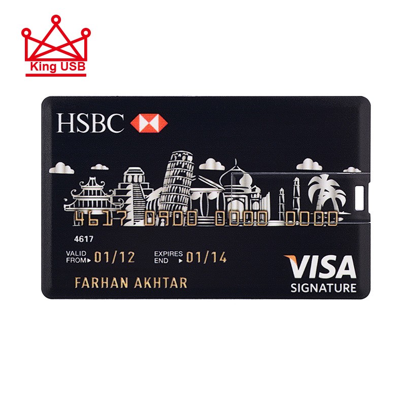 Bank Card Series USB Flash Drive - 4GB to 128GB Storage