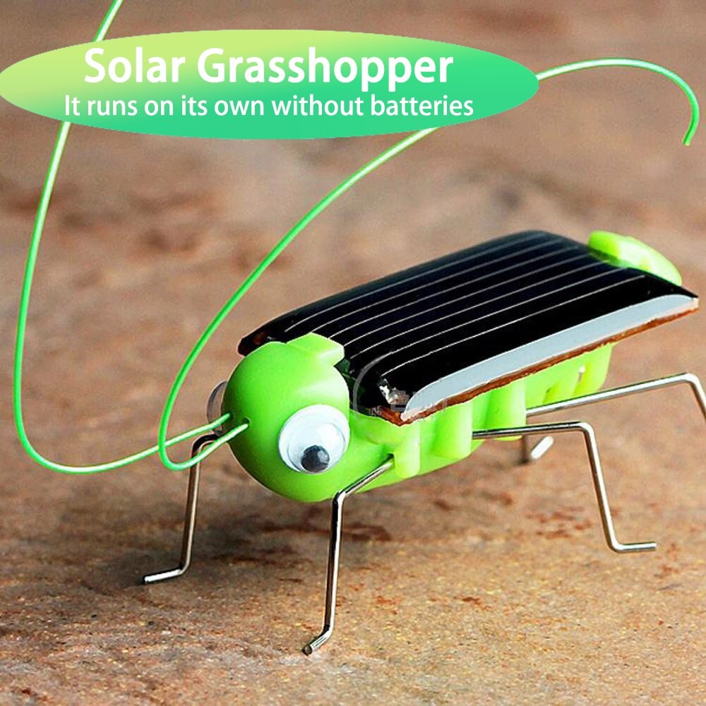Solar Grasshopper Toy Puzzle  Eco-Friendly Solar-Powered Insect Toy for Kids