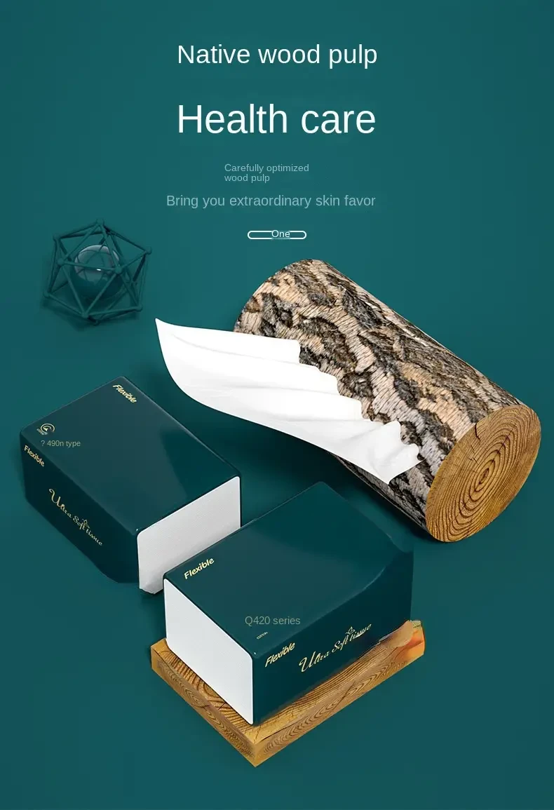 1 Box of 30pcs Premium 4-Ply Tissues | Unscented, Fluorescent-Free, High-Quality Wood Pulp for Home & Commercial Use