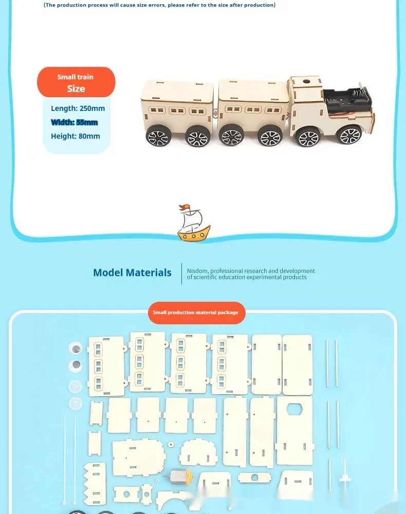 Elementary School Student Scientific Handmade DIY Electric Train