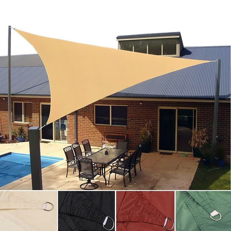 SunShade Sail UV Block Outdoor Patio Garden 3*3*3m Black, White, Red, Green