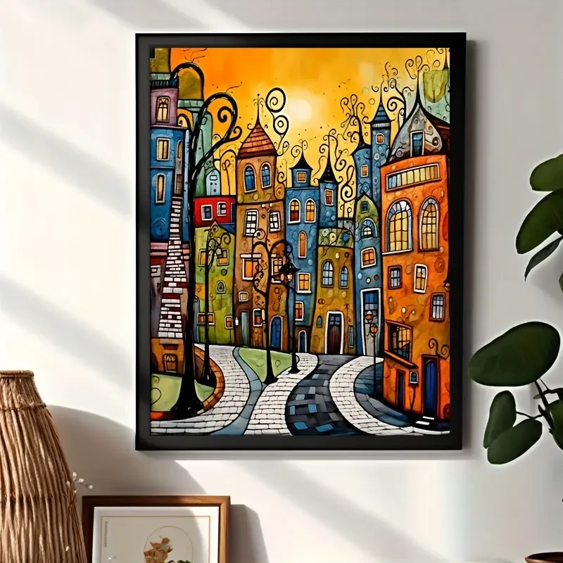 1pc Abstract Apartment Canvas Art Print - Frameless, Waterproof, Office, Living Room, Bedroom, Restaurant, Bar Wall Art