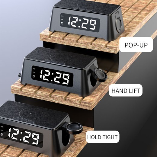 Private Mode Smart Alarm Clock All-in-one Wireless Charger