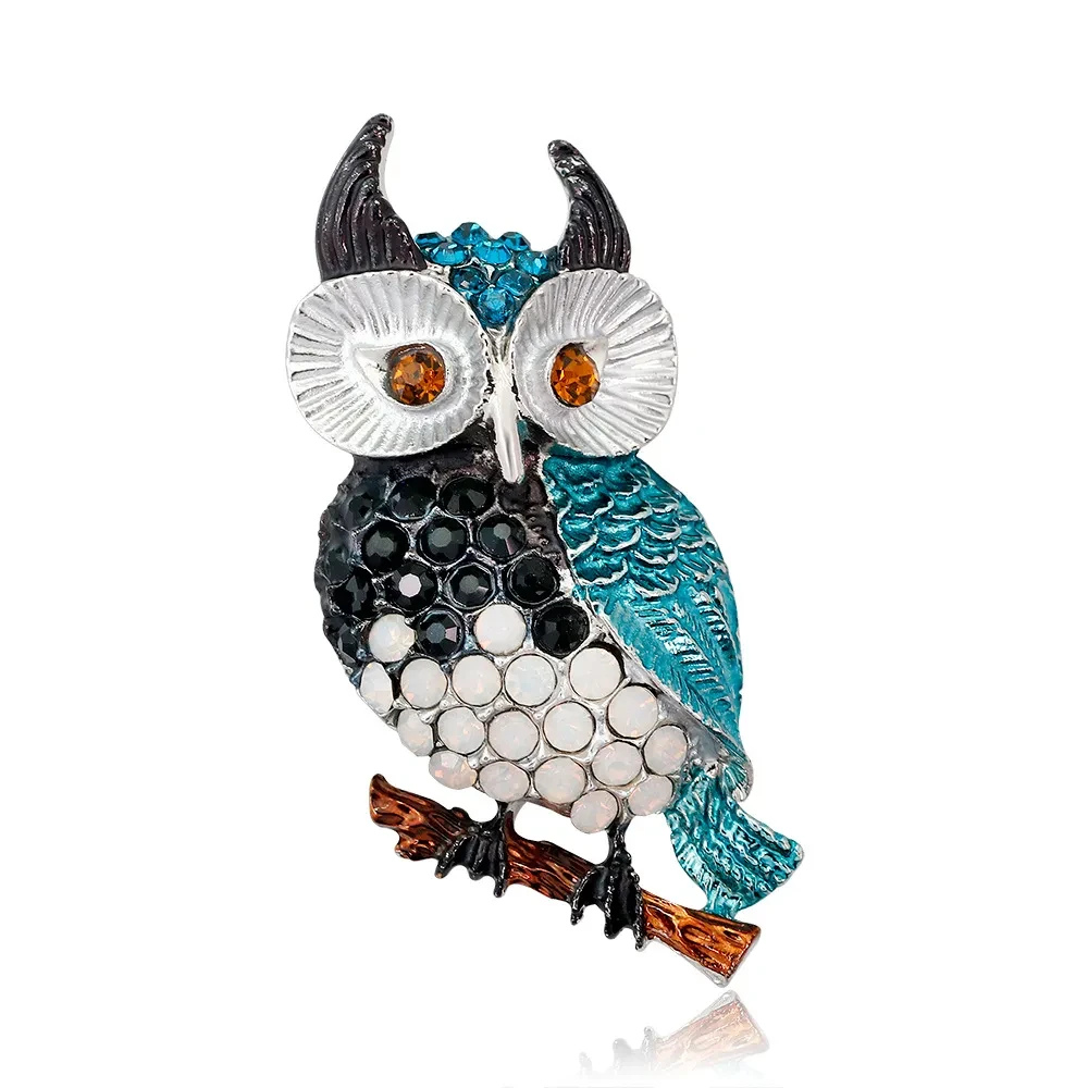 Retro Cartoon Funny And Cute Owl Brooch Lady Corsage