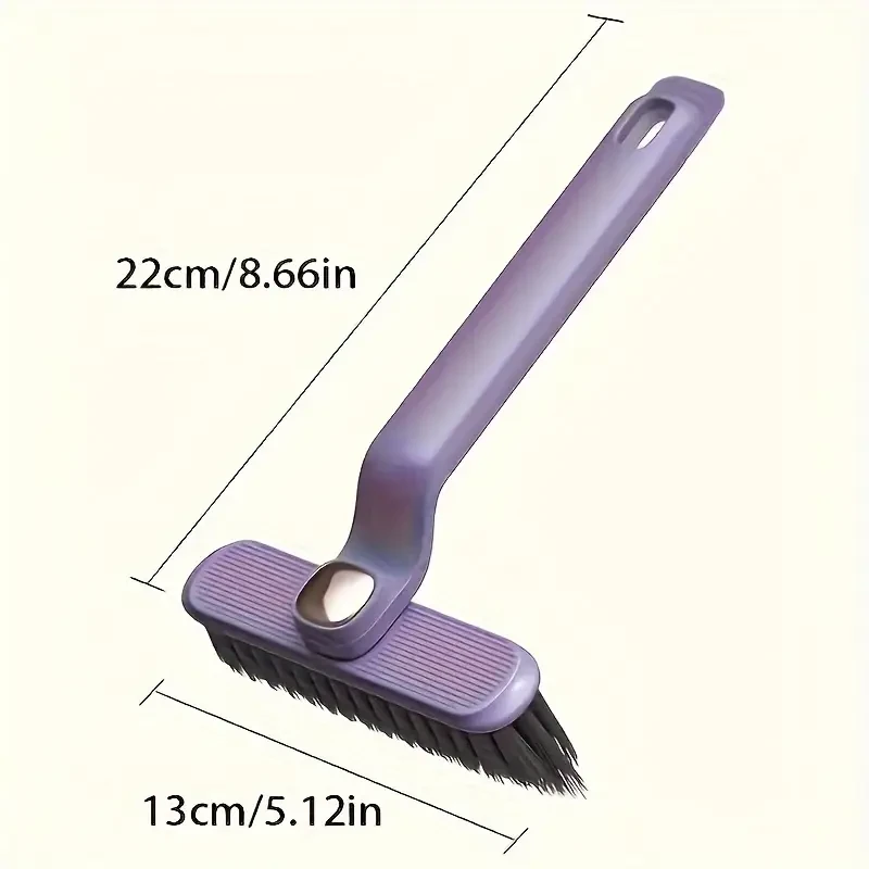 1pc Purple Durable Plastic 360-Degree Stiff Bristle Brush,