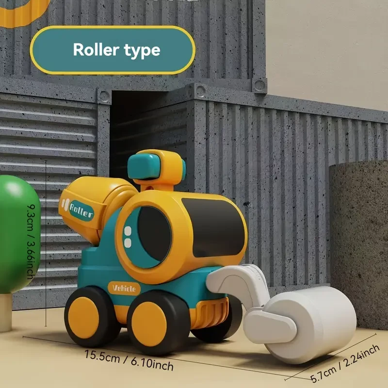 4-Pack Press and Go Engineering Vehicle Playset