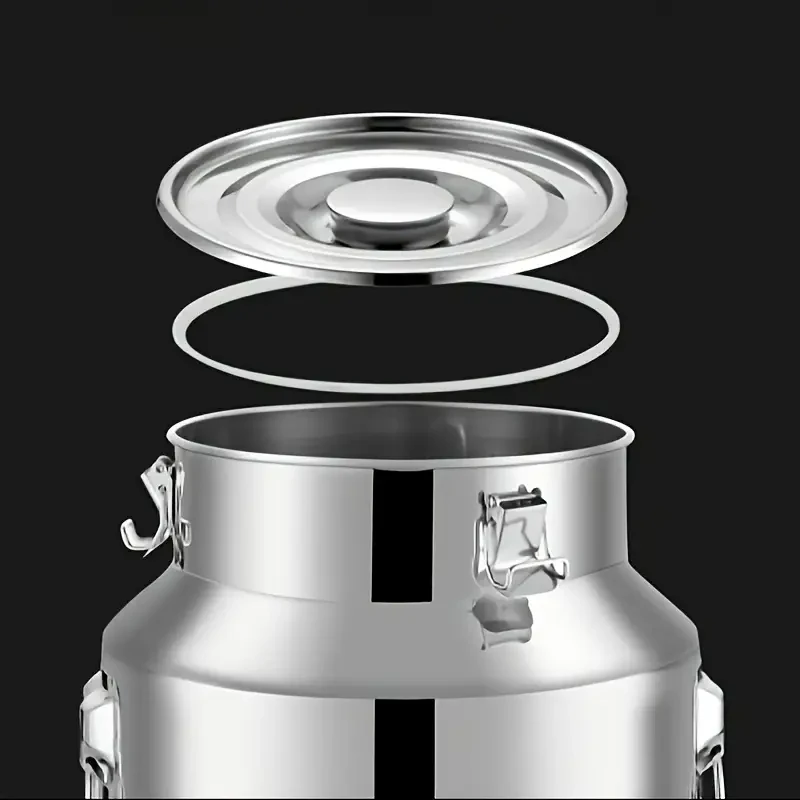 Stainless Steel 304 Food-Grade Airtight Storage Container - Perfect for Oil, Milk, Tea & Wine | Leakproof, Reusable, Handwash Only