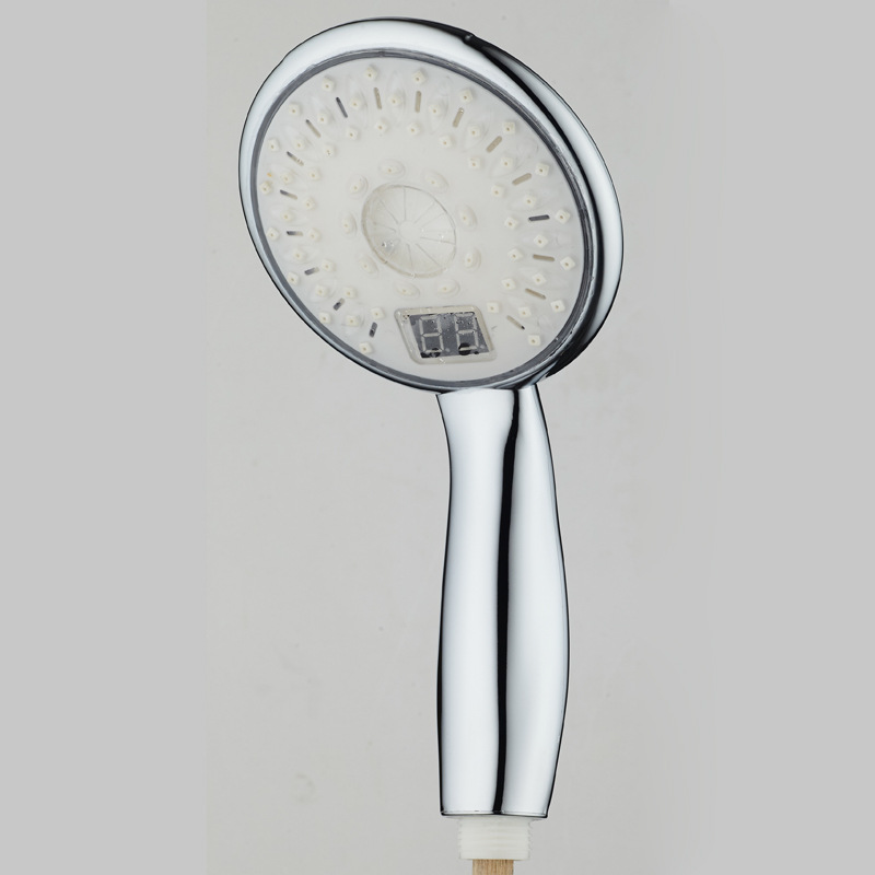 High-end new product led temperature control digital display shower temperature control three-color display temperature shower nozzle