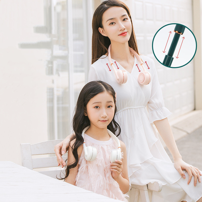 New Product Hanging Neck Hidden Telescopic Pole Portable Fan