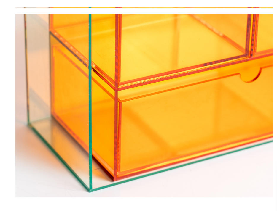 Customized Acrylic Display Rack Simple Color Matching Cosmetic Skin Care Product Storage Box