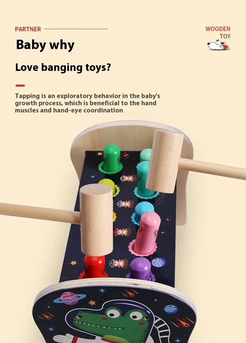 Whac-a-mole Early Education Children's Wooden Fun Strike Toys