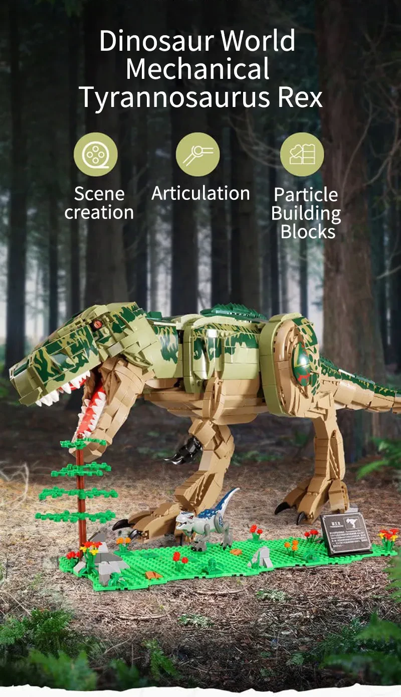 Children's Jurassic Dinosaur Building Blocks Puzzle Toys