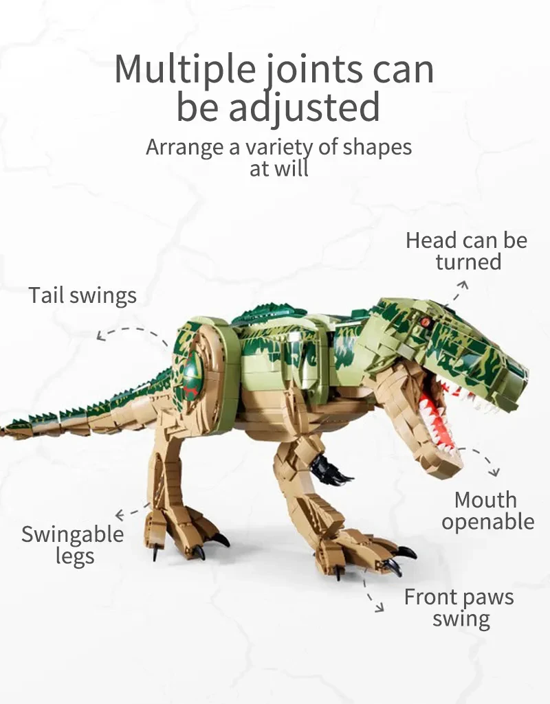 Children's Jurassic Dinosaur Building Blocks Puzzle Toys