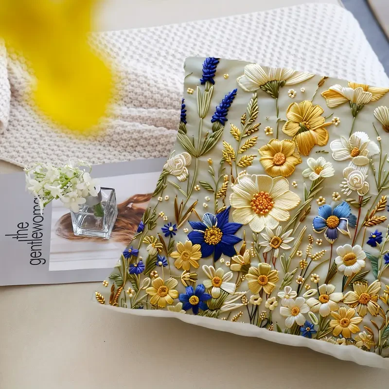 Tranquil Decor Ultra-Soft Floral Pillowcase  Stylish and Comfortable Home Accent