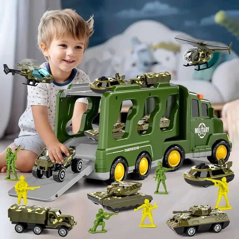 14in 1 Green Army Tanks Toy Set