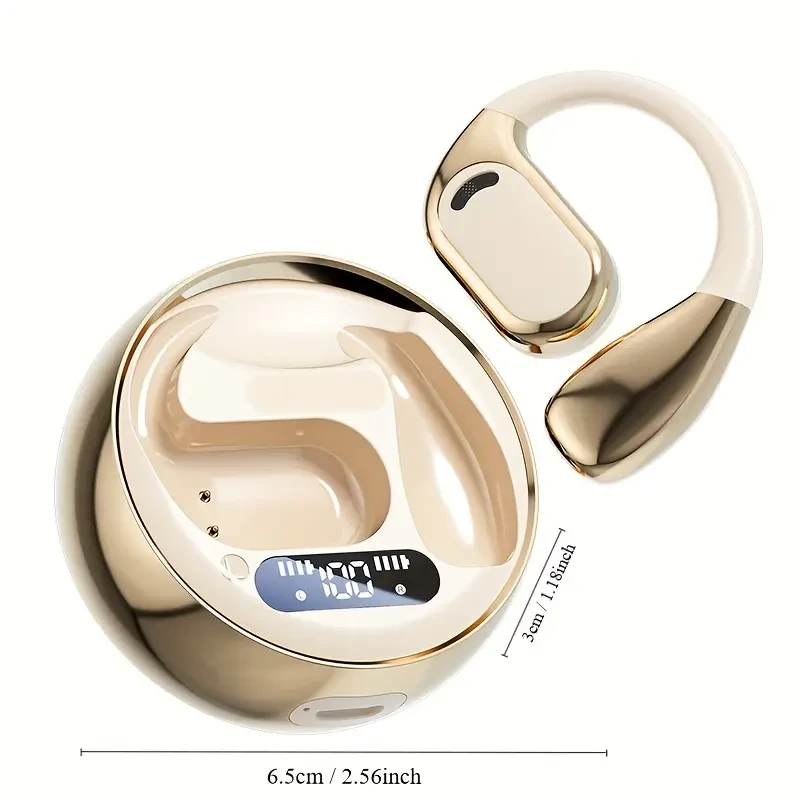 New earphones Burmester high-quality ear hook open OWS wireless earphones Ear Hook Wireless Earbuds - High-Speed BT 5.4 Core, HD Sound Quality, LED HD Display, Ultra-Long Battery Life, Touch Operation, Suitable for Adult Use