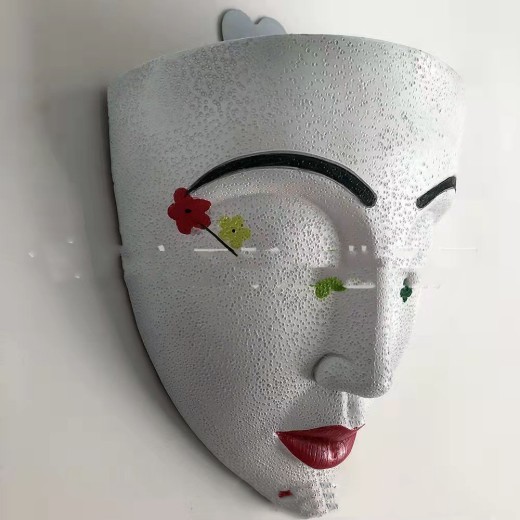 Human Face Flower Pot Resin Handicraft Wall Mounted