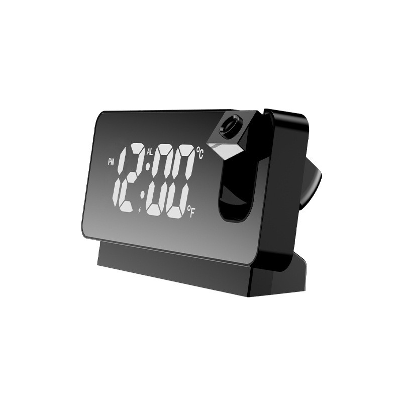 3D LED Mirror Alarm: Sleek Projection Clock with Snooze