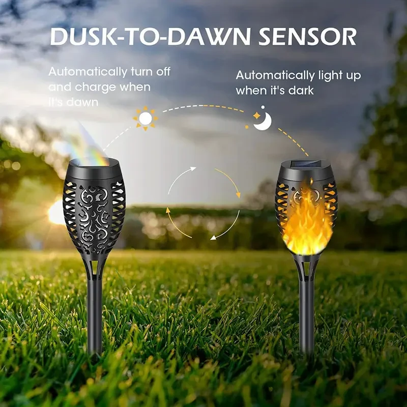 Outdoor Solar Torch LED Flashlight