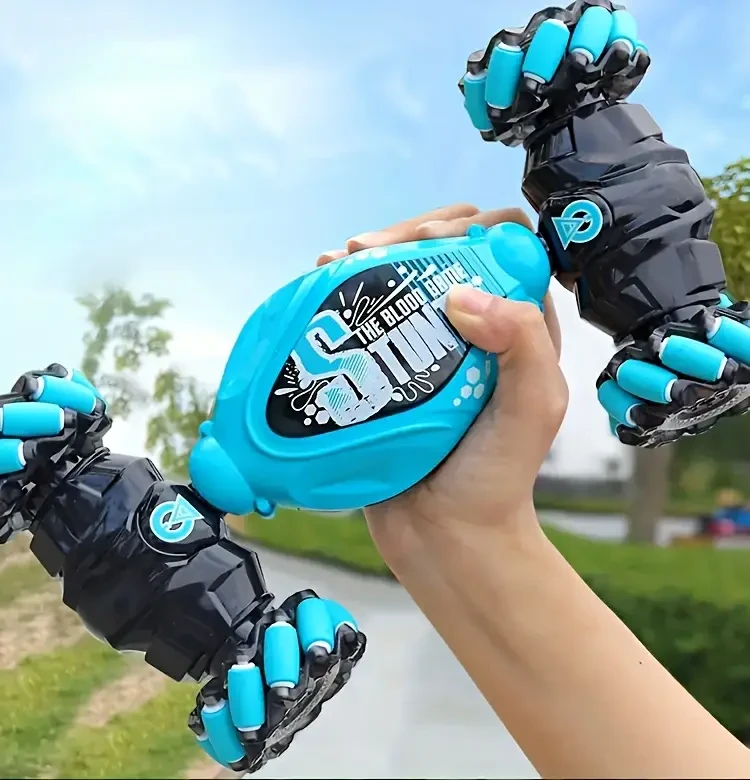 TurboDrift 4WD Gesture Controlled RC Car  Dual-Side Rotating Off-Road Vehicle with LED Lights & Music