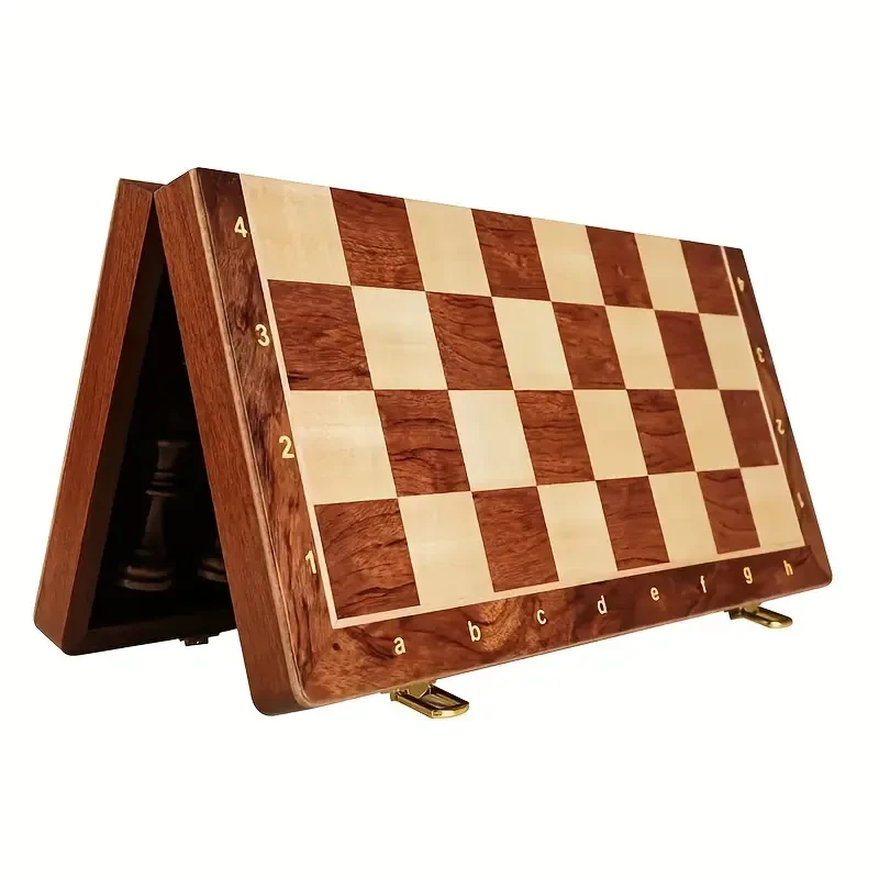 38.1cm X 38.1cm (15" X 15") Chess Solid Wood Large Premium Folding Set