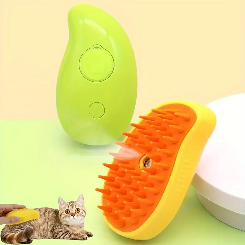Self-Cleaning Steam Cat Brush Pet Hair Removal Comb for Cats and Dogs