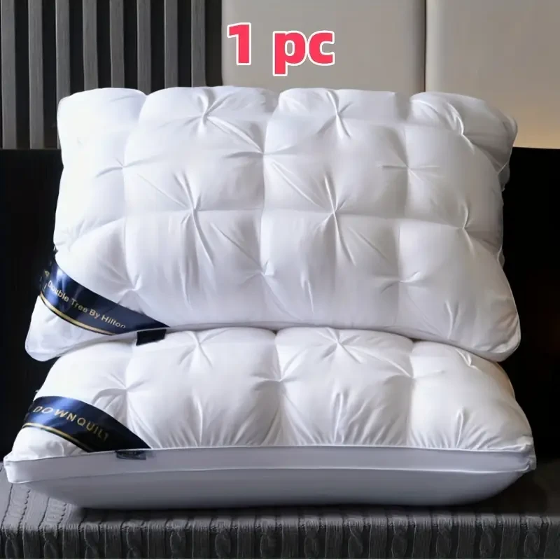 1pc 48x74cm Deep Sleep Neck Support Pillow  Non-Collapsing High Pillow for Sleeping