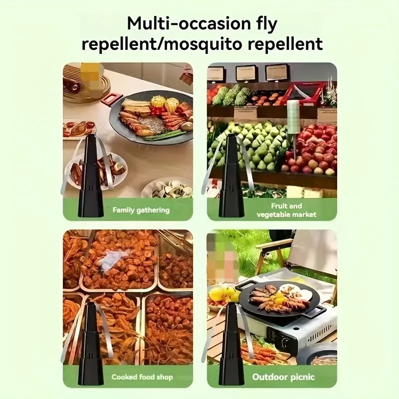 Battery-Powered Portable Fly Repellent Fan Ideal for Indoor and Outdoor Use