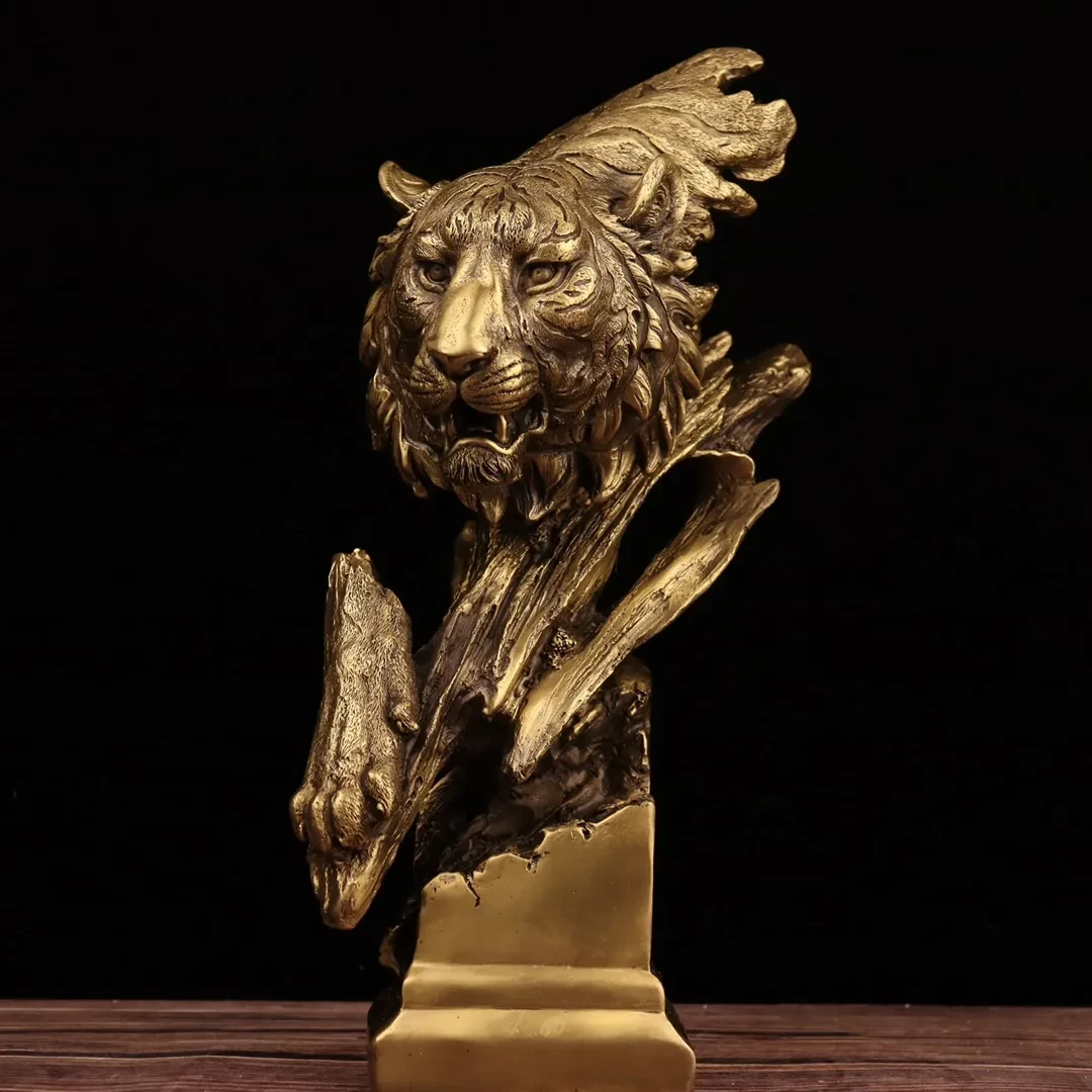 Pure Copper Ornaments Chinese Zodiac Tiger Modern God Home Decoration Crafts