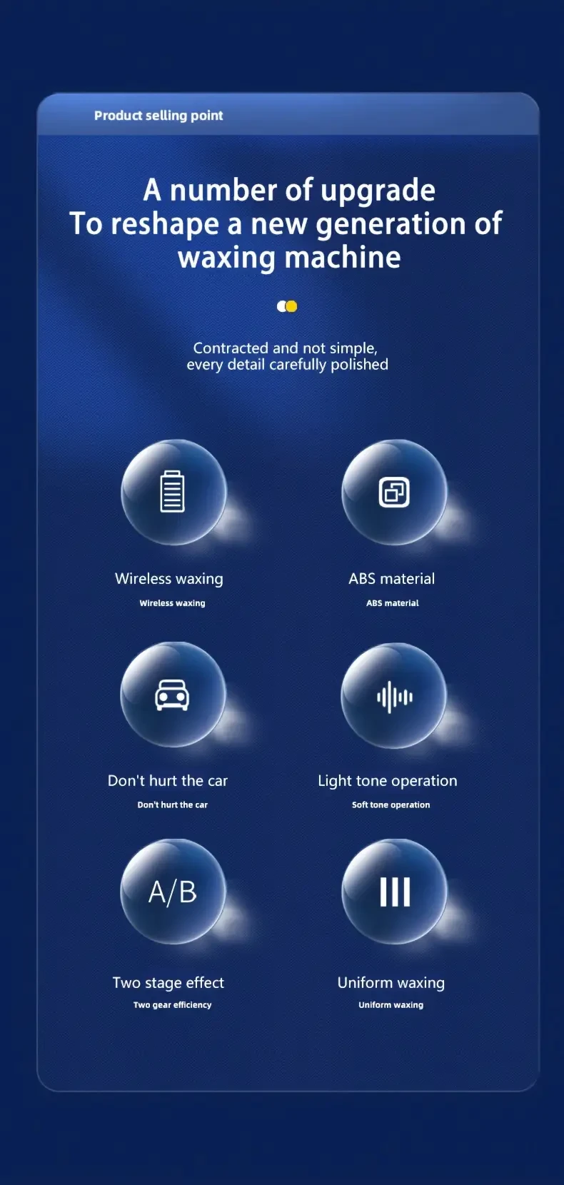 Portable 100W Wireless Car Waxer & Polisher