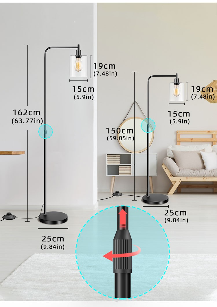 Floor Lamp In Living Room And Bedroom