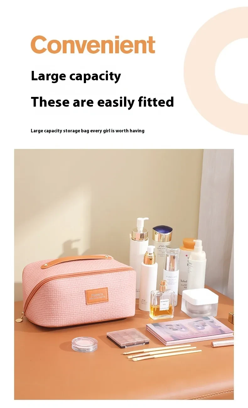 Pillow Cosmetic Bamboo Pattern Cosmetic Storage Bag Large Capacity