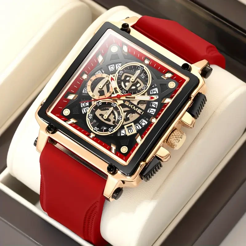 SKMEI Men's Fashion Quartz Watch with Creative Tape Design