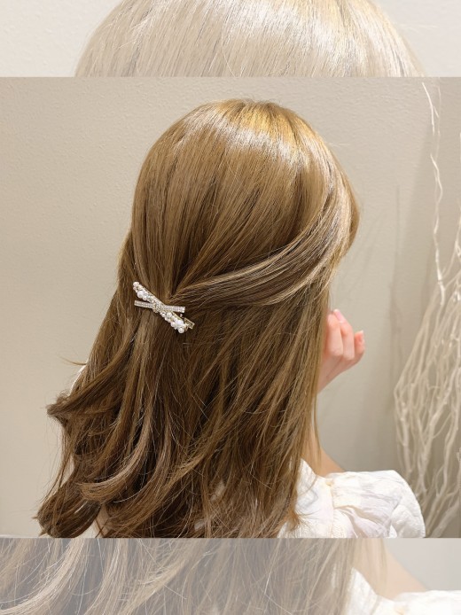 Girls Heart Pearl Diamond Side Clip Hair Accessories Female Hairpin