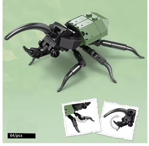 City Creativity Animal Insect Bees Dragonflies Ants Mantis Ladybugs Snails Model Building Blocks Bricks Toys For Gift