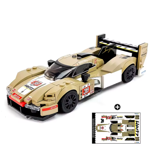 302PCS MOC Speed Champion Le Mans 24 Hours Endurance Race 2023 WEC Series 963 Racing Car Model Building Blocks Children's Toys