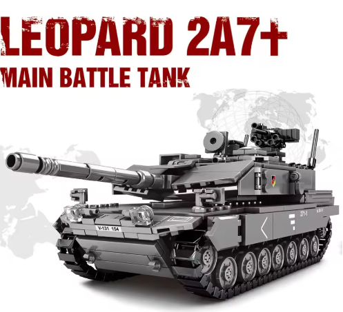Military WW2 MBT Army Main Battle Tank Challenger Leopard 2A7+ Soldiers Figures Building Blocks Set For Kids Children Toys Gifts