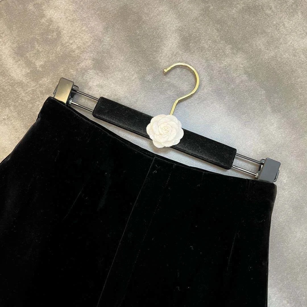 Black Velvet Shorts for Women High-Waisted, Elegant Summer Outerwear