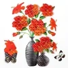 3D Stereo Simulation Vase Wallpaper Refrigerator Sticker