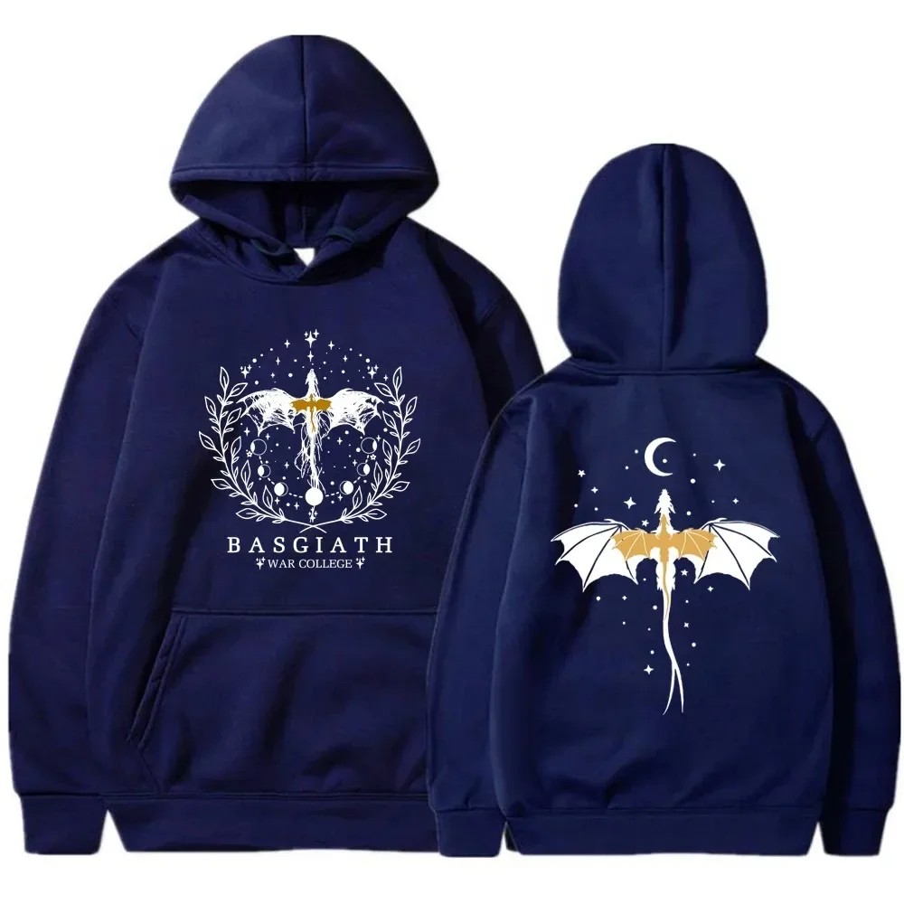Basgiath War College Cotton Hoodies Fourth Wing Printed Graphic Sweatshirt