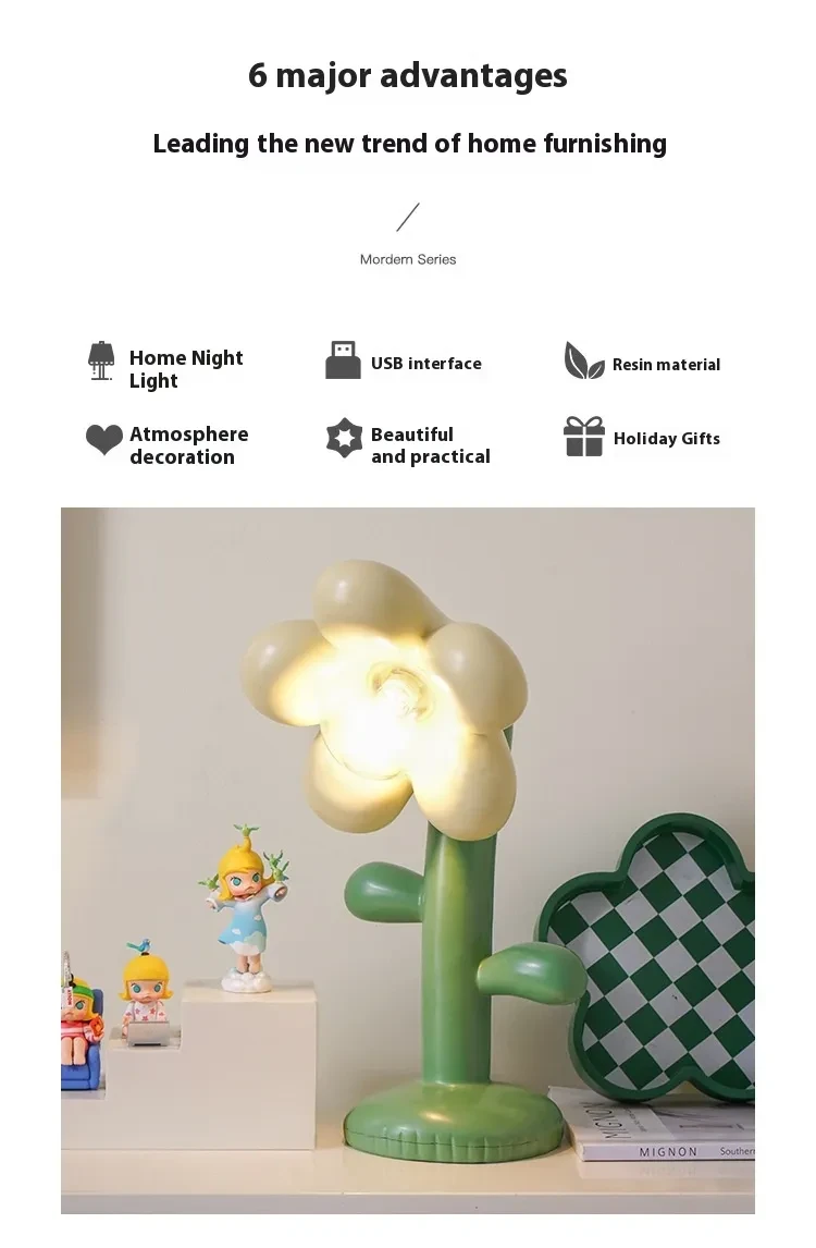 Modern Creative Personalized Flower Table Lamp