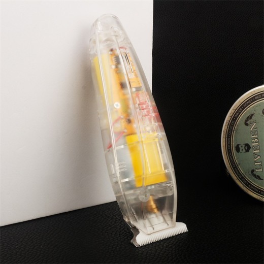 Amazon Foreign Trade Hair Salon Carving Haircut Electric Push Scissors T0 Cutting Head Notch Whitening Bald Transparent Hairdresser