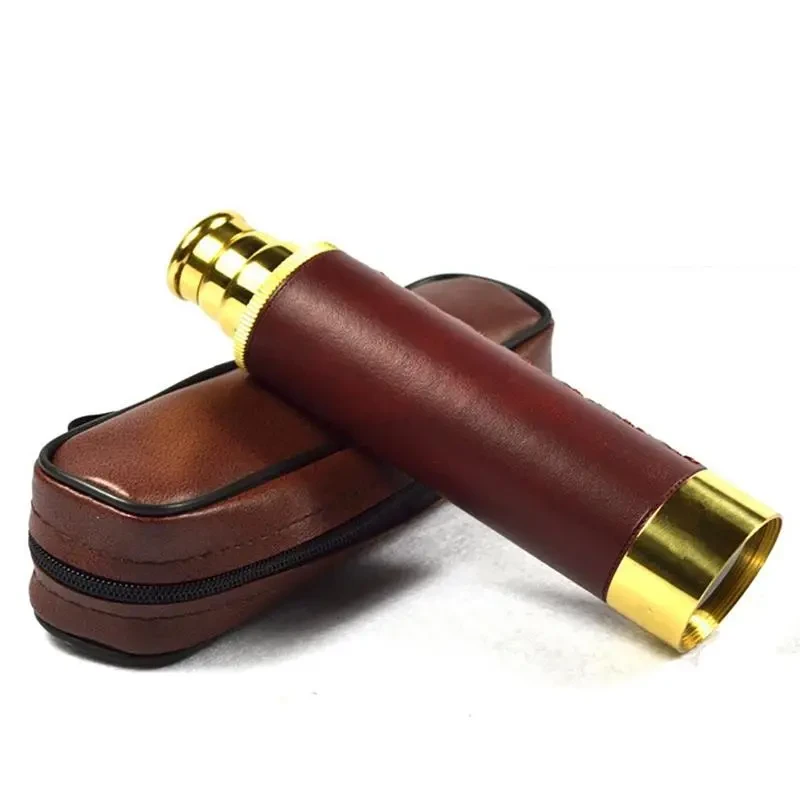 Foldable retro monocular telescope for watching games, traveling, hiking, hunting, camping