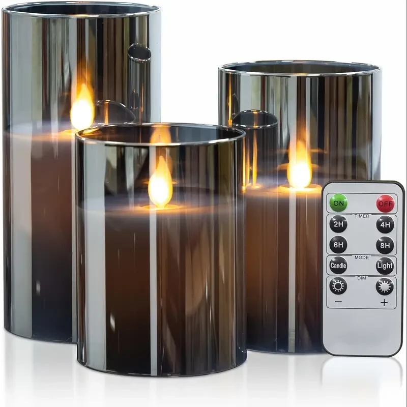 3pcs Flameless LED Candles with Remote Timer