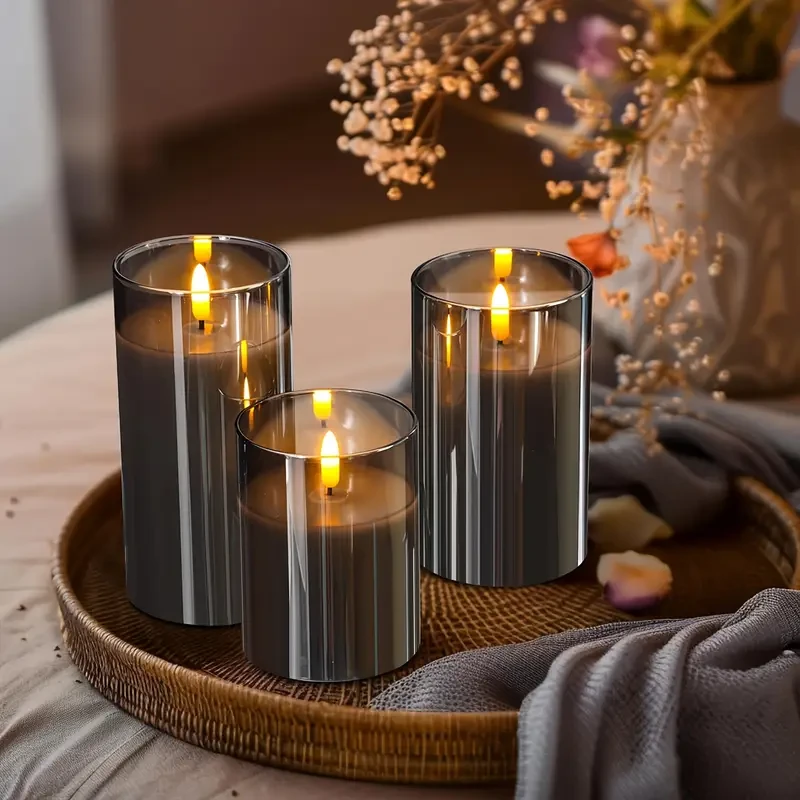 3pcs Flameless LED Candles with Remote Timer